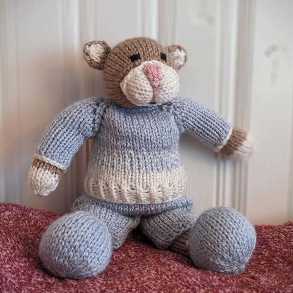 Meet Phil cougar- Puma handmade tricot stuffed animal 14 inches